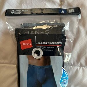 Hanes Men's Tagless Boxer Briefs - Blue